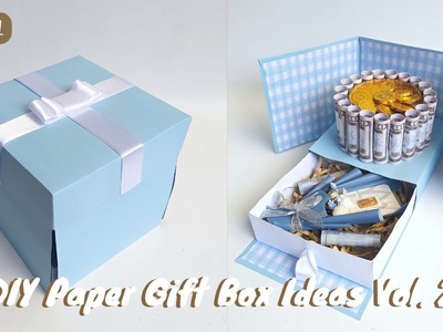 DIY Paper Gift Box Ideas Vol. 2 | Money Surprise Box | Gift Box for Mom.Dad.Siblings