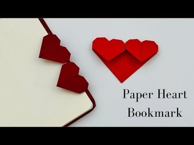 DIY Paper HEART Bookmark!!! Paper Crafts For School. Origami Bookmark. Paper Craft. origami heart