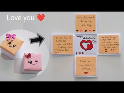 DIY Valentine's Day Greeting Card | How To Make Valentine's Day Card | Valentine's Day Making Easy