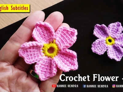 Easy & Beautiful Crochet Flower ???????? Step By Step - 011 Bunga Rajut Cantik