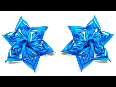 Easy Paper snowflake wall hanging | DIY easy paper crafts tutorial - Wall decoration ideas