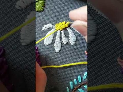 French knots embroidery tutorial #shorts
