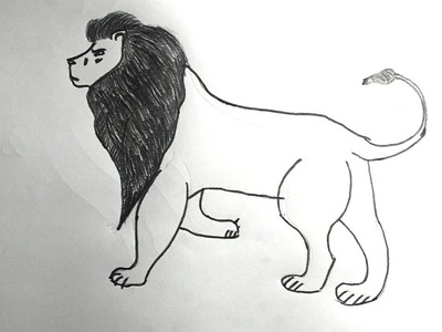 How to draw a Lion easy steps by step || lion drawing