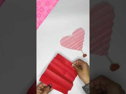 HOW TO MAKE A PAPER HEART.DIY Paper heart Crafts.Easy way to make paper HEART #heart#shorts#tonniart