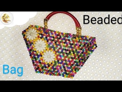 How To Make a Pearl Beaded Bag.Pearl Beaded Bag Tutorial. Design 2 . Nomi. Namita crafts .