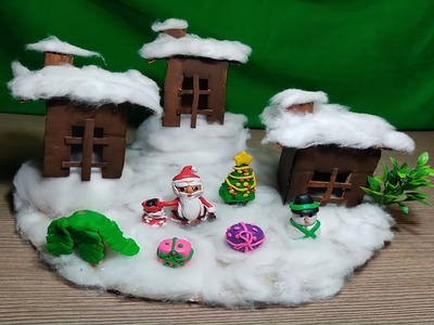 How to Make DIY Miniature Winter Wonderland Zen Garden | Christmas Decoration With Polymer Clay