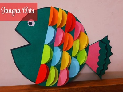 How to make fish with paper| fish making using paper | paper craft for kids|easy crafts for kids |