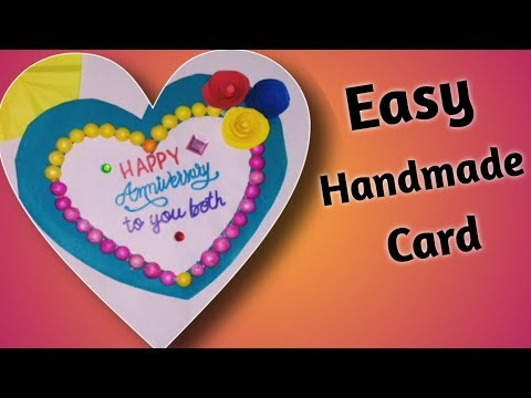 How To Make Handmade Anniversary Card.Diy.Craft