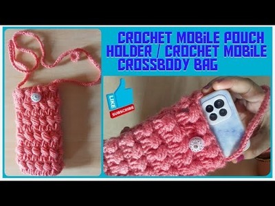 How to make mobile pouch holder. Crochet mobile crossbody sling bag