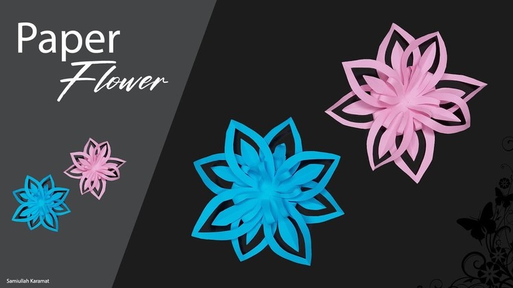 How to make paper flower Easily - Paper Flowers Making | Paper Craft - DIY Flowers - Home Decor