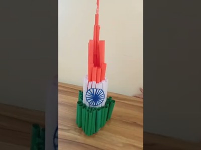 Independence day craft|Republic day craft ideas| Tricolour paper craft ideas|#shorts #republicday
