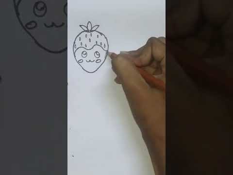 Making a cute strawberry ???? drawing part 2 | crazy crafts and drawings