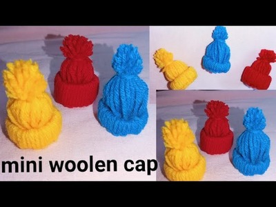 Mini woolen cap.Woolen cap for laddu gopal. baby doll cap.Amazing woolen craft.sewing hacks.101