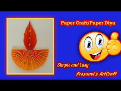 Paper Diya.Paper Craft.How to make Paper Diya#shorts #prasanvi's#artcraft
