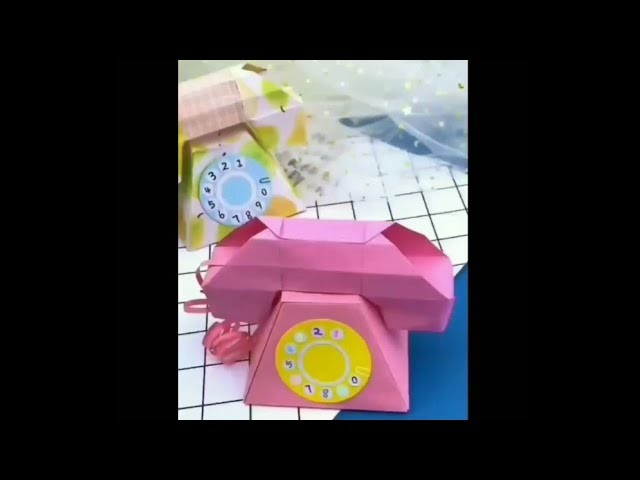 Paper telephone | how to make paper telephone | diy origami telephone | paper crafts | #telephone