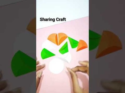 Republic Day Badge Making Ideas | Republic Day Craft With Paper | Tricolor Paper Crafts #shorts