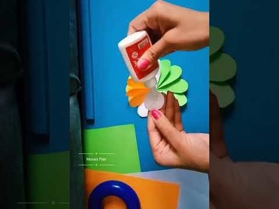 #RepublicDay craft idea| tricolour flower badge| Indian flag paper badge making #26january