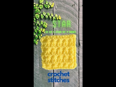 # shorts crochet stitches - star or Marguerite stitch in slow motion for beginners w stitch swatch