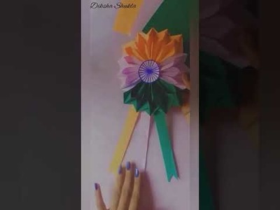 #shorts #DikshaShukla Republic Day Badge || Tricolor Badge || Paper Craft
