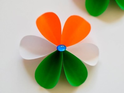 #shorts DIY Tricolor Paper Flower | Republic Day Craft Ideas | Tricolor Crafts #ytshorts