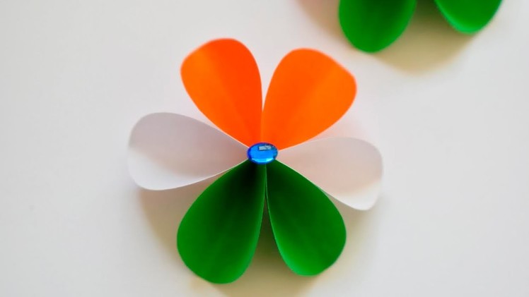 #shorts DIY Tricolor Paper Flower | Republic Day Craft Ideas | Tricolor Crafts #ytshorts