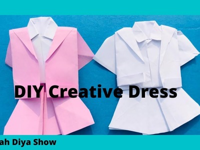 #Shorts I DIY Creative Dress I Origami Videos I Easy School Craft I Areebah Diya Show