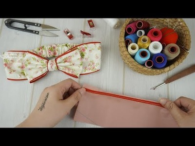 SO PRETTY ❤️ How to Make Bow Headband with Ribbon or Bias Tape for Beginners