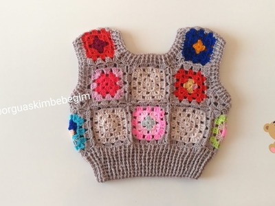 Super easy crochet pattern sweater.Çok kolay motif süveter. Crop yapımı#crop#crochet