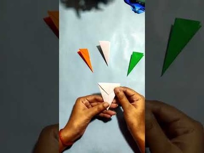 Tricolour Paper Plane Origami | Republic day craft for kids #shorts #CraftAlong