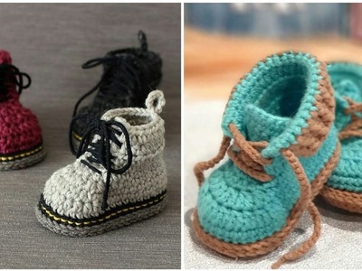 Very embellished baby crochet booties patterns