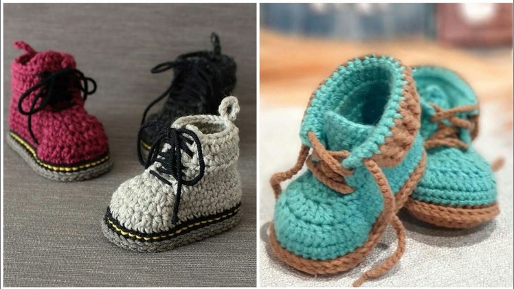 Very embellished baby crochet booties patterns