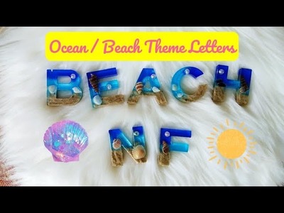 #24: How To Do Ocean. Beach Themed Resin Letters | Easy DIY Keychain