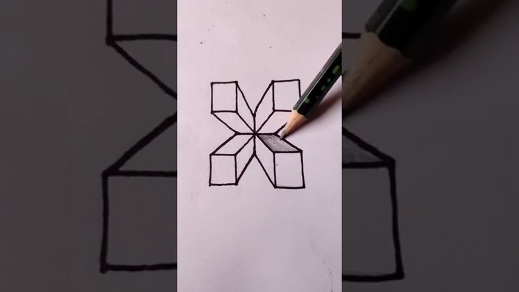 3D trick art on paper | 3D Drawing | Easy Drawing Tutorial #shorts