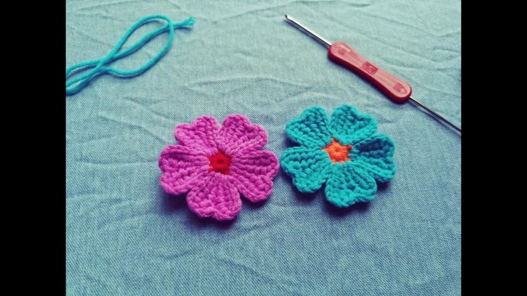 Beautiful Afghan Stitich Flower, Crochet Tutorial
