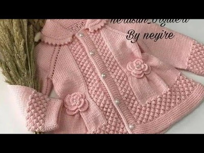 Beautiful and Marvelous Hand Knitting Baby Sweater Design