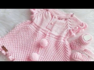 Beautiful Hand Knitting Baby Frocks Design