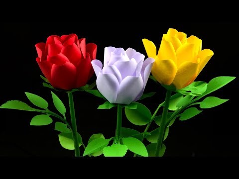 Beautiful Paper Flower Making | Paper Crafts For School | Home Decor | Paper Craft | Crafts | DIY