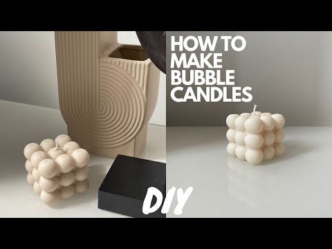 BUBBLE CANDLE TUTORIAL, DIY make the perfect AESTHETIC BUBBLE CANDLE with me- Candle Studio Vlog #4