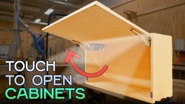 Building TOUCH-TO-OPEN Kitchen Cabinets with NO HANDLES!