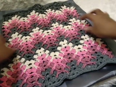 Cevron hill series 1 sarung bantal part 2#crochetpillow #pillowcover #crochetstitches #videotutorial