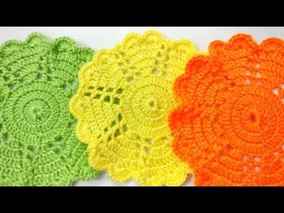 Crochet Heart Doily, Place Mats,Table Mats,Coasters,Pot Holders,Very Easy, Beginner's Friendly !!!!!