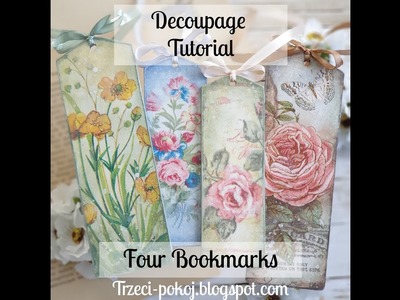 Decoupage Tutorial: Four Bookmarks