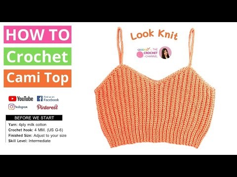 DIY Crochet Cami Top Look Knit How to Crochet Crop Top Very Easy Tutorial Pattern You should try ????????????