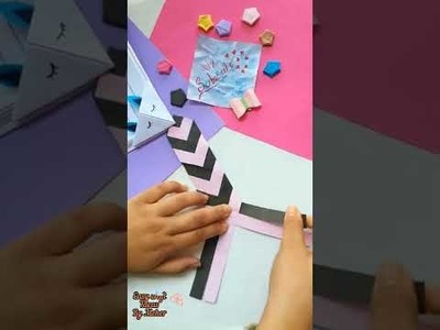 DIY: Cute paper craft. How to make easy and cute book mark by paper. Cute ideas with suger crash.