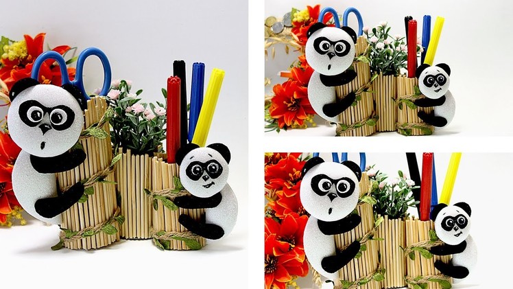 DIY Easy Organizer Ideas " PANDA" - Amazing PAPER ROLL Craft Ideas
