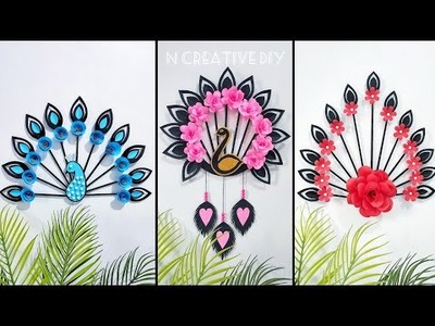 Diy Peacock wall hanging craft | Paper flower wall decoration | Paper craft for home decoration