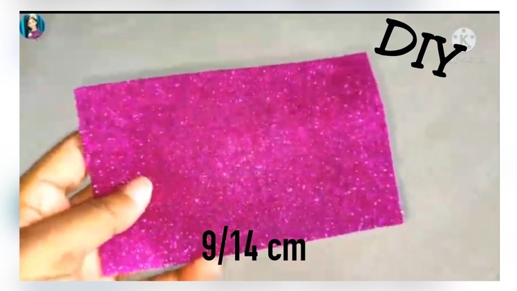 DIY Pouch bag tutorial.Glitter sheet craft.Art & Craft.Craft for kids.Foamiran Flower ???? making