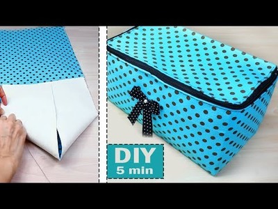 DIY ZIPPER BOX BAG  Dotted Cute Fast Making