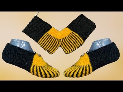 Easy and Beautiful Knitting Pattern For Ladies Socks.Shoes.Jutti.Jurab.Anguthe Wali Socks # 507