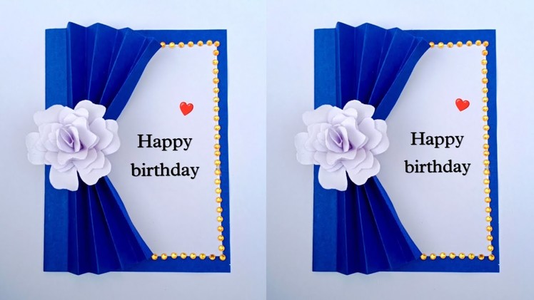 Easy Handmade Birthday Card Idea • How to make birthday card at home • birthday greeting card making